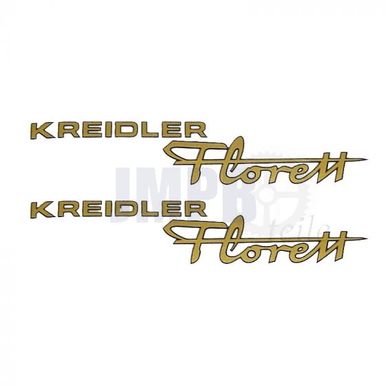 Kreidler Florett Aufklebersatz Gold 135X30MM 2 Stück