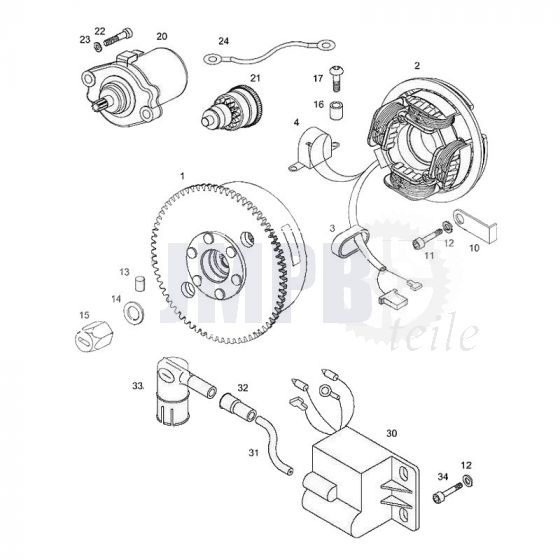 Zündung Mit Pick-Up / Startmotor Tomos Standard