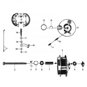 22. Zundapp 529 Vorderradnabe 120MM