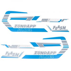 Aufklebersatz Zundapp Famel Flash Blau/Grau