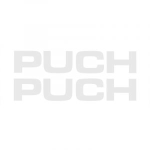 Aufkleber Puch 117X21MM Weiß pro 2 stück