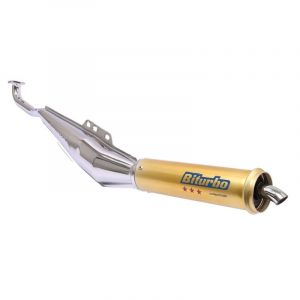 Auspuff Puch Maxi Biturbo Chrom-Gold