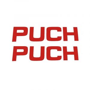 Aufkleber Puch 120X35MM Rot pro 2 stück