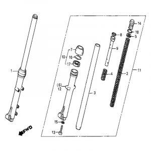 Gabelbeinen Honda MB50