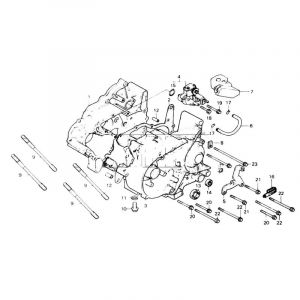 Kurbelgehäuse / Ölpumpe Honda MT50