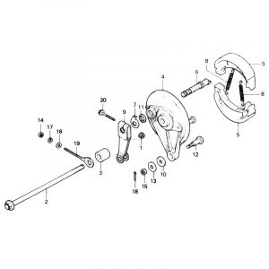 Hinterbremse Honda MT50