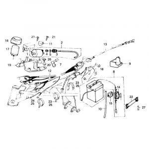 Kabelbaum / Batterie Honda MT50