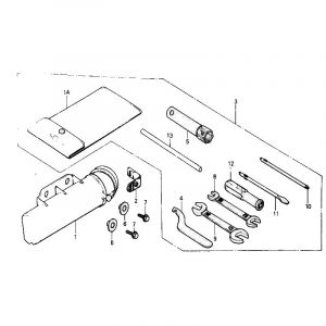 Werkzeugkasten Honda MT50