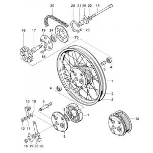 Hinterrad Speichen 160MM Kreidler RS