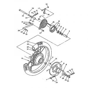 Hinterrad Yamaha FS1 2RU