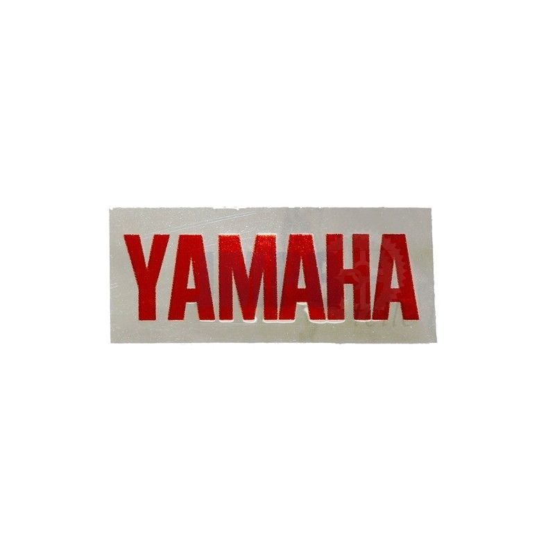 Aufkleber Yamaha Rot auf Chrom 51X20MM - JMPB Teile