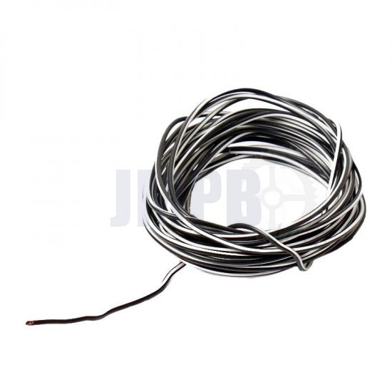 Elektrischen Kabel 5 Mtr Verp. - 1.0MM² Schwarz / Weiß