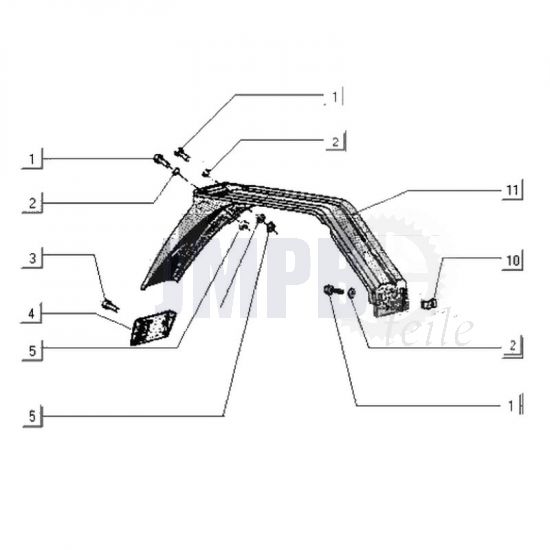 Hinter Schutzblech Gilera Citta