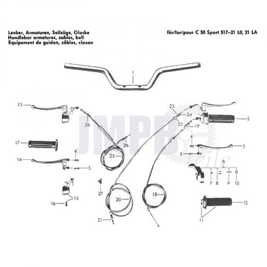 Lenker Zundapp 517 C50 Sport